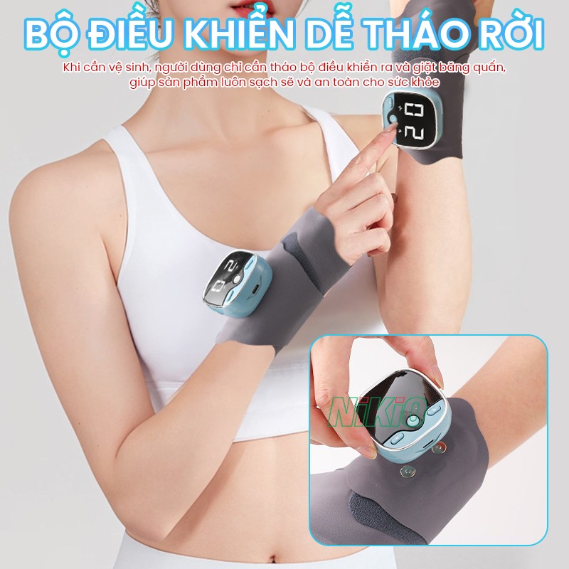 Băng quấn cố định kết hợp massage cổ tay bộ điều khiển tháo rời Nikio XY-02