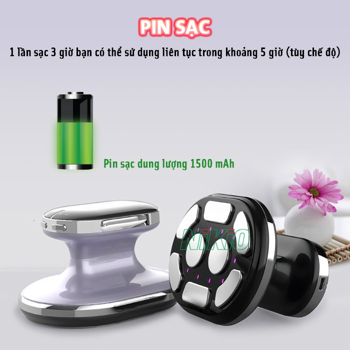 Máy massage giảm mỡ bụng và làm săn chắc toàn thân pin sạc 1500 mAh Nikio NK-160
