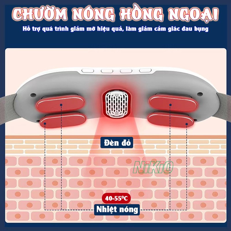 Máy massage bụng chườm nóng Nikio NK-161