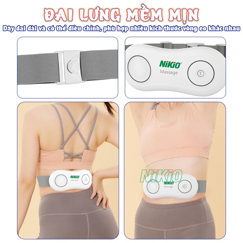 Máy massage bụng đai lưng mềm mịn Nikio NK-161