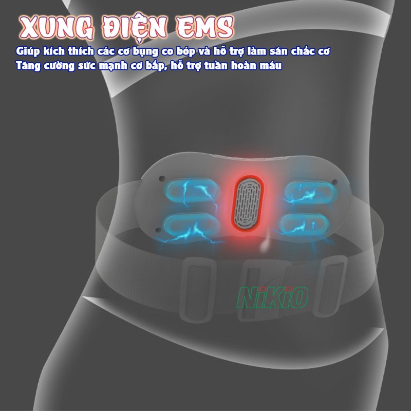 Máy massage bụng xung điện EMS Nikio NK-161