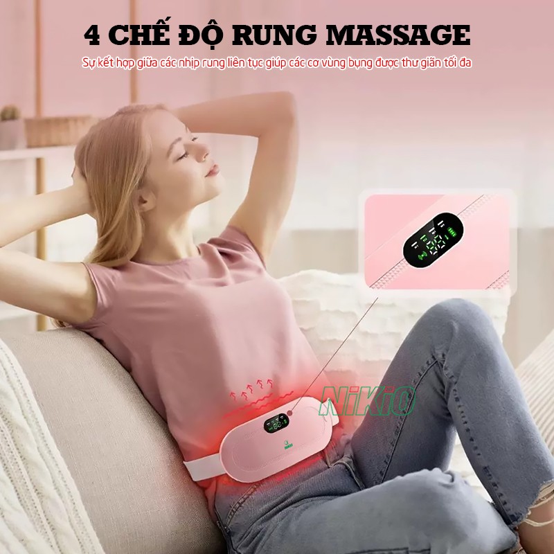 Máy massage bụng Nikio NK-162 4 chế độ rung