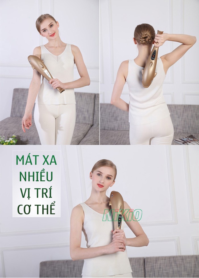 Máy massage cầm tay cá heo massage nhiefu vị trí Nikio NK-178 