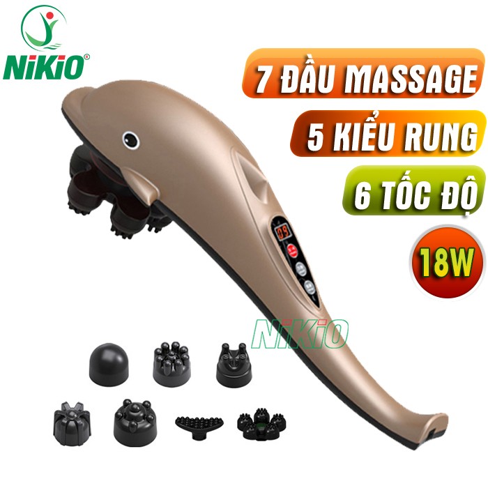 Máy massage cầm tay cá heo Nikio NK-178 