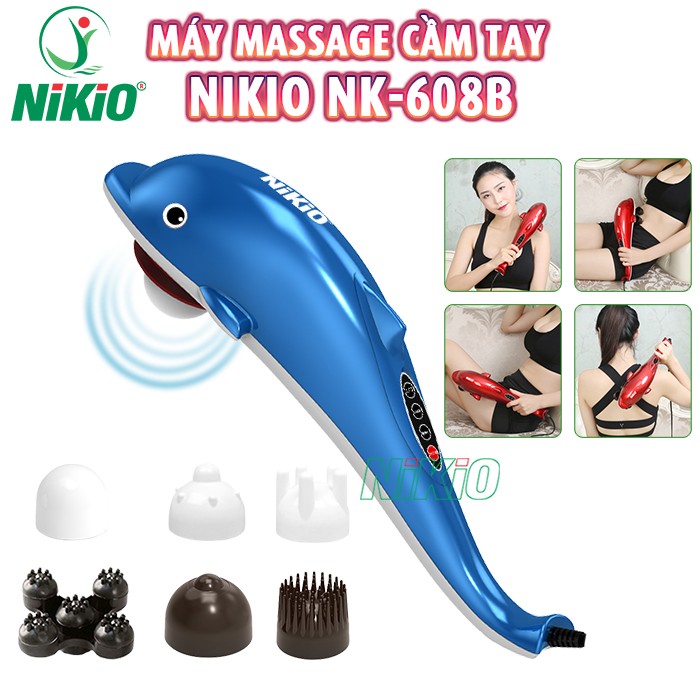 Máy massage cầm tay cá heo Nikio NK-608B