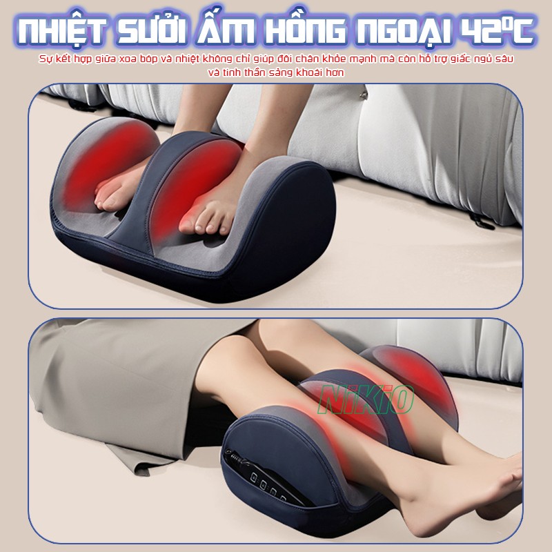 Máy massage chân sưởi ấm hồng ngoại Nikio NK-183