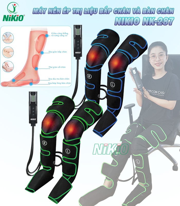 Máy massage chân chất liệu bền bỉ thoáng khí Nikio NK-287