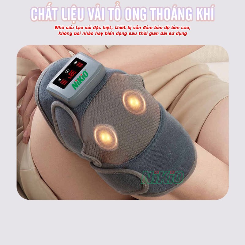 Máy massage đầu gối, khuỷu tay, vai với vải tổ ong Nikio NK-185D