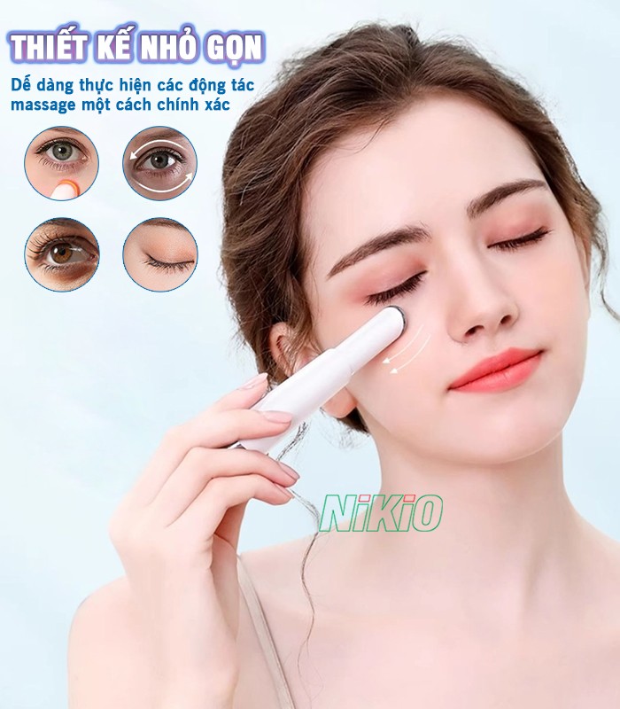 Máy massage đẹp da mắt thiết kế nhỏ gọn Nikio NK-115