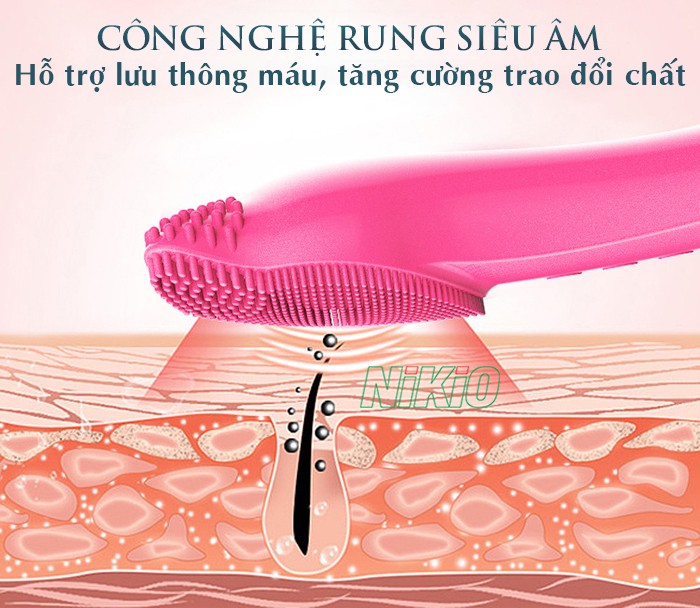 Máy rửa mặt pin sạc Nikio NK-120