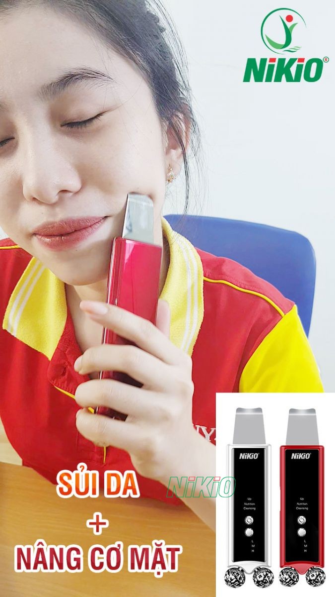 Máy nâng cơ mặt, tạo cằm V line cà sủi da tẩy tế bào chết Nikio NK-122