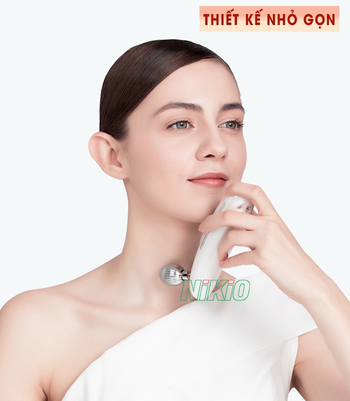 Máy massage nâng cơ mặt 2 đầu thiết kế nhỏ gọn Nikio NK-125