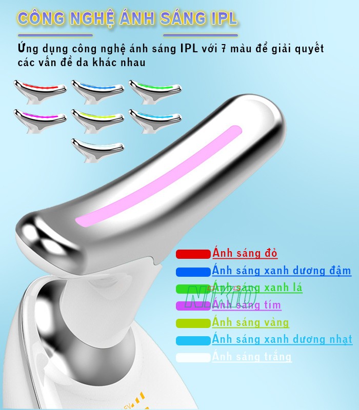 Máy massage nâng cơ trẻ hóa da mặt công nghệ ánh sáng IPL Nikio NK-126