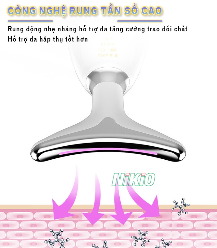 Máy massage nâng cơ trẻ hóa da mặt công nghệ rung tần số cao Nikio NK-126