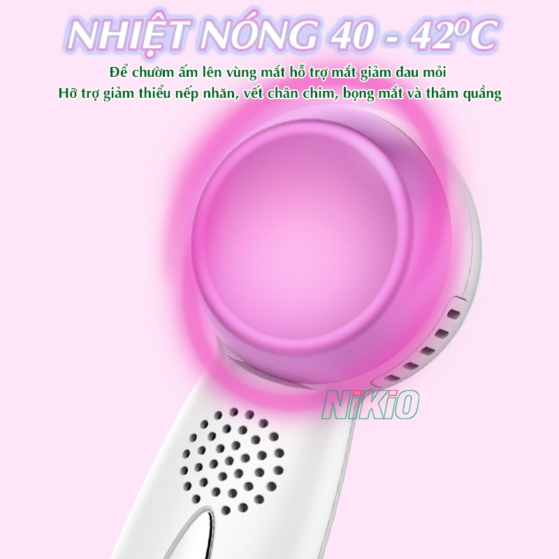 Máy massage mặt nóng lạnh điện di chức năng nhiệt nóng Nikio NK-127