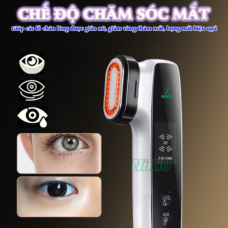 Máy massage mặt chế độ chăm sóc mắt Nikio NK-128