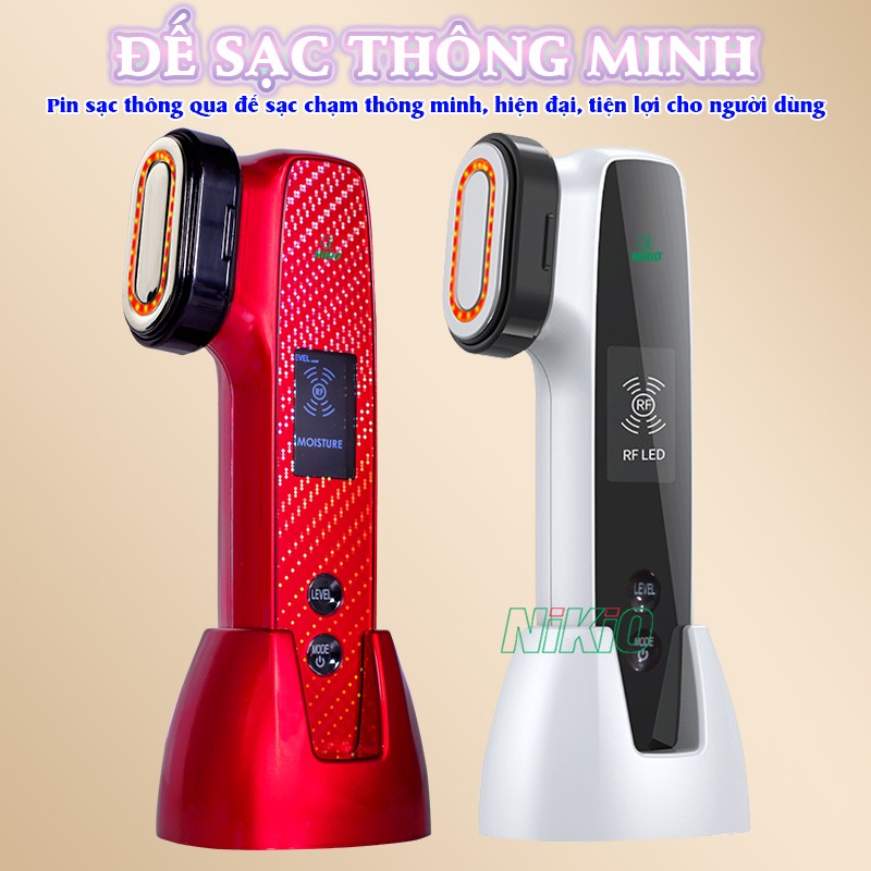 Máy massage mặt đế sạc chạm Nikio NK-128