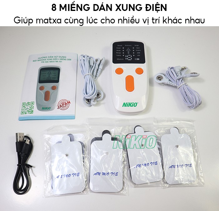Máy massage xung điện 8 miếng dán Nikio NK-101