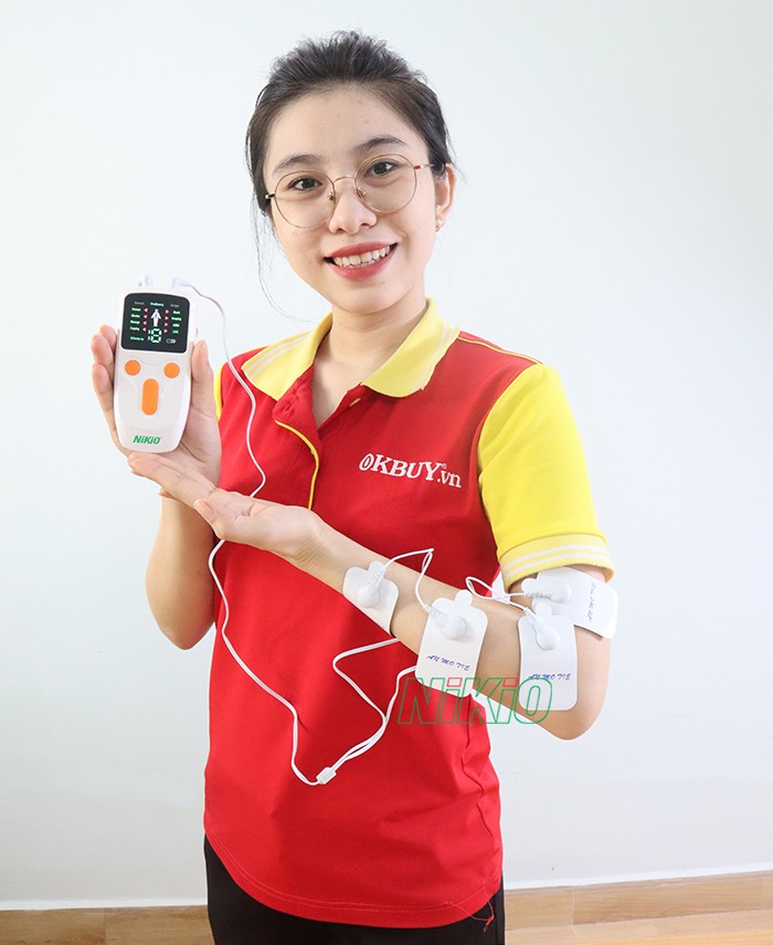 Máy massage xung điện pin sạc 8 miếng dán Nikio NK-101