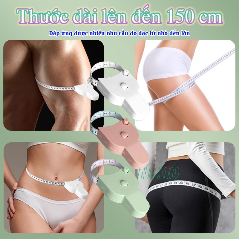 Thước đo tự động thu gọn dây dây dài 150cm Nikio NK-06TD