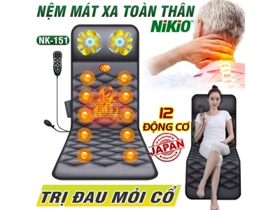 Nệm massage toàn thân Nikio Khắc tinh của mọi cơn đau mỏi lưng