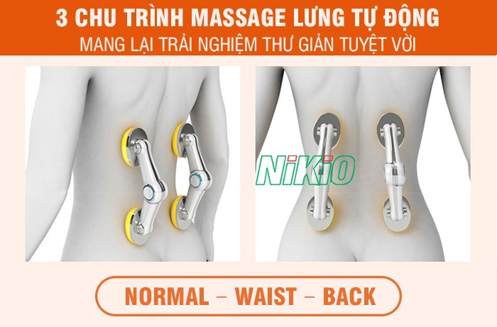 Máy mát xa Nikio Nk - 180 trị nhức lưng tại nhà an toàn và giúp thư giãn 