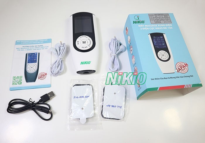 Đai massage xung điện Nikio NK-103 giúp bạn xoa dịu cơn đau lưng vai cổ 