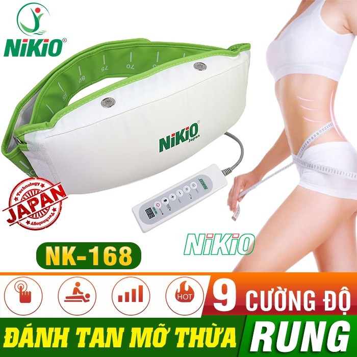 Đai rung giảm mỡ bụng Nikio NK-168 đốt cháy mỡ thừa hiệu quả