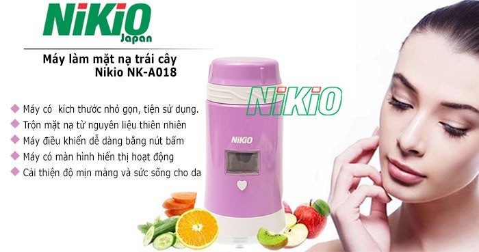 Máy làm măt nạ trái cây Nikio giúp bạn bảo vệ làn da mặt