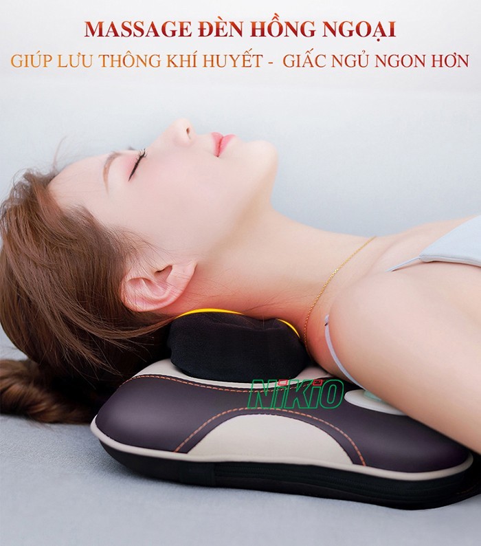 Máy mát xa cổ Nikio NK-136DC giúp thư giãn và giải tỏa mệt mỏi căng thẳng 