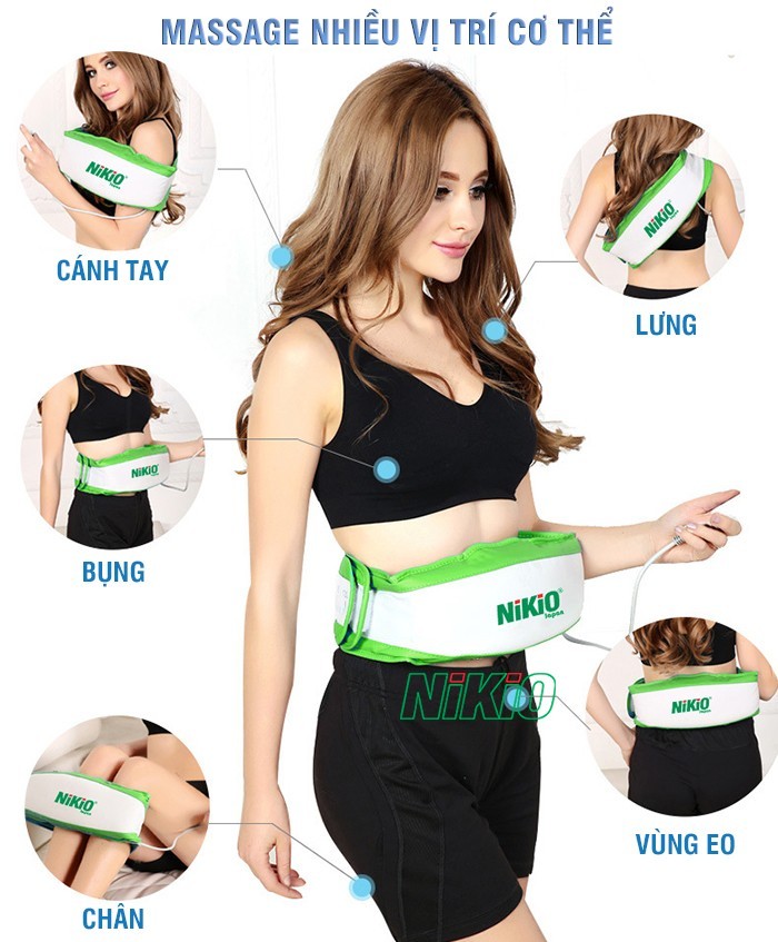 Máy massage bụng NIKIO NK-168 xoa bóp làm giảm mỡ bụng nhanh chóng
