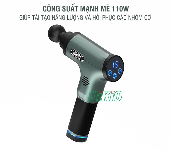 Máy massage cầm tay Nikio NK-172 là sản phẩm giảm căng thẳng và đau đầu