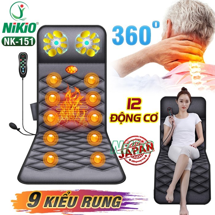 Nệm massage toàn thân Nikio NK đa năng chăm sóc sức khỏe tốt 