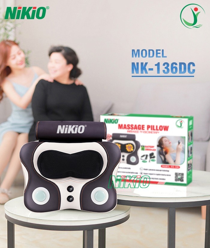 Máy massage Nikio Nk - 136DC đấm, vuốt giúp lưu thông khí huyết 