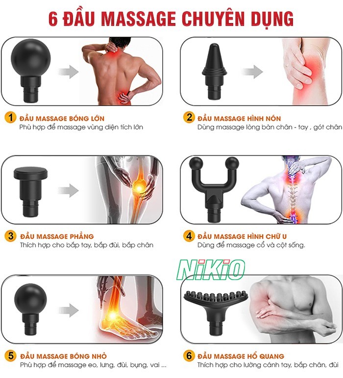 Máy massage Nikio NK- 170B massage linh hoạt thuận tiện và dễ dàng