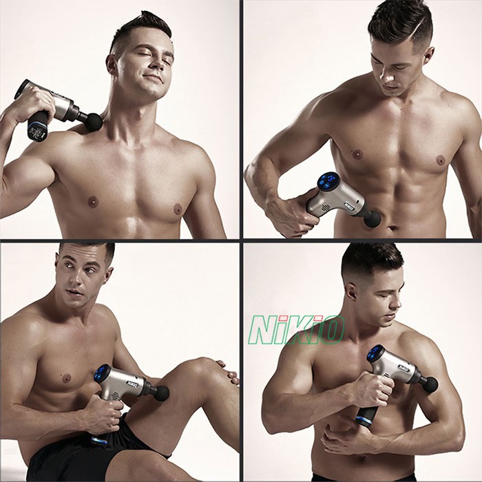 Súng massage NIKIO massage được nhiều vị trí trên cơ thể 
