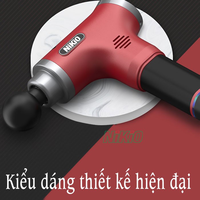Súng massagr NIKIO màu đỏ 