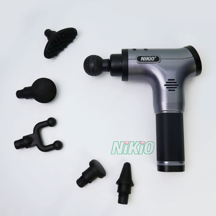 Súng massage NIKIO màu bạc