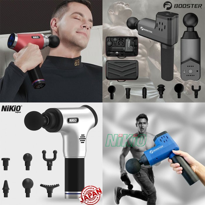 súng massage  Nikio NK-171 và Súng massage gun Booster T