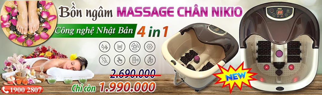 Bồn ngâm massage chân Nikio