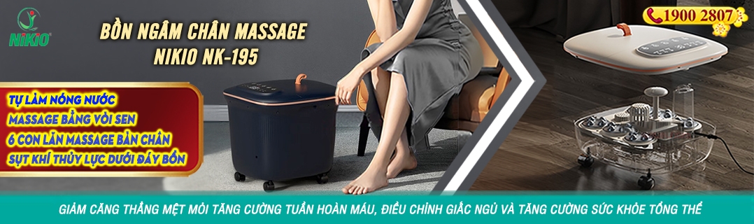 Máy ngâm chân massage Nikio NK-195