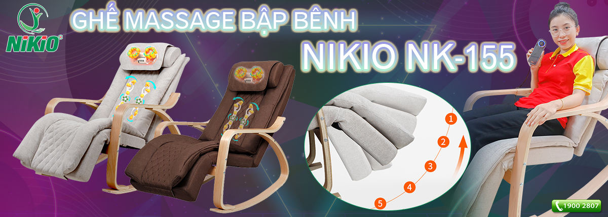 Ghế massage bập bênh Nikio NK-155