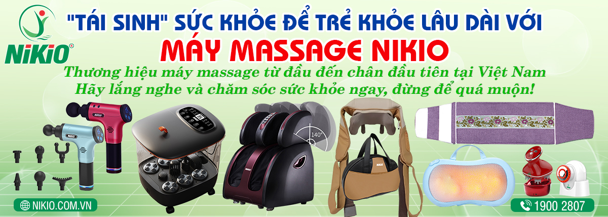 Tái sinh sức khỏe với máy massage Nikio