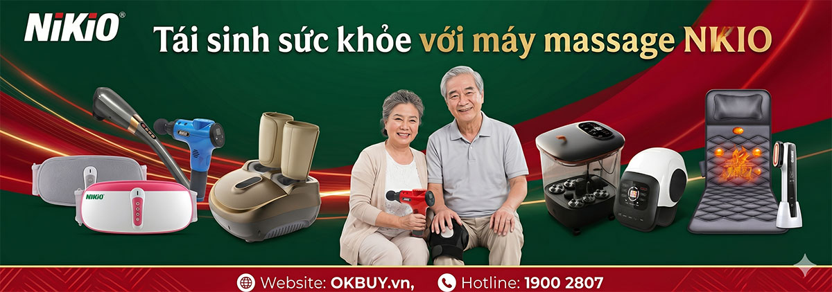 Tái sinh sức khỏe với máy massage Nikio