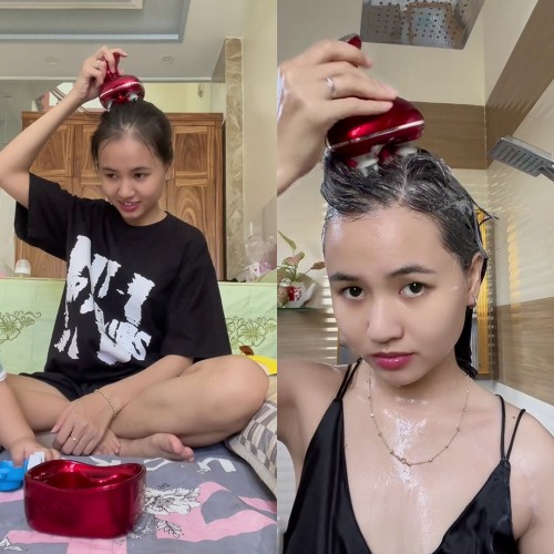 Tiktoker Kim Thảo Review máy massage đầu cầm tay Nikio NK-111