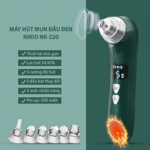 Video giới thiệu Máy hút mụn đầu đen kết hợp massage nhiệt nóng Nikio NK-220
