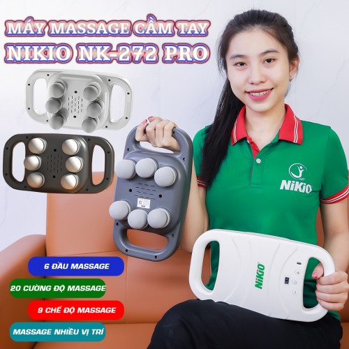 Video giới thiệu máy massage lưng, máy đấm lưng 6 đầu Nikio NK-272 PRO
