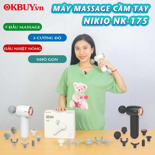 Video hướng dẫn sử dụng súng massage cầm tay mini giãn cơ cao cấp Nikio NK-175